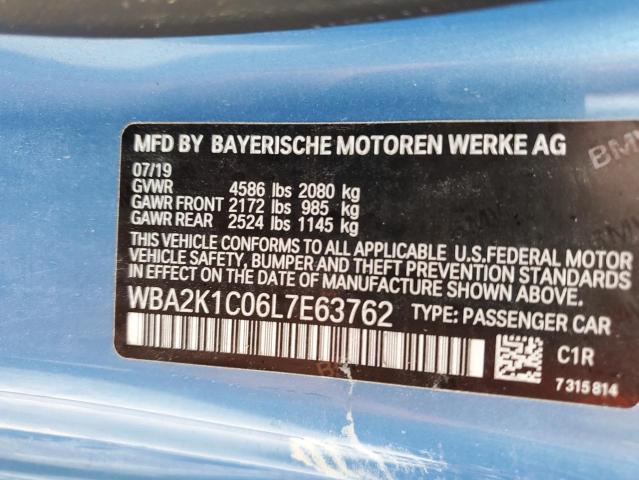 Photo 10 from auction – 2020 BMW 230XI with VIN WBA2K1C06L7E63762