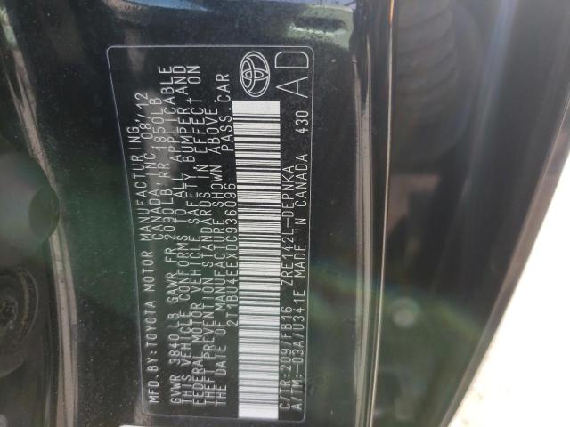 Photo 10 from auction – 2013 TOYOTA COROLLA BA with VIN 2T1BU4EEXDC936096