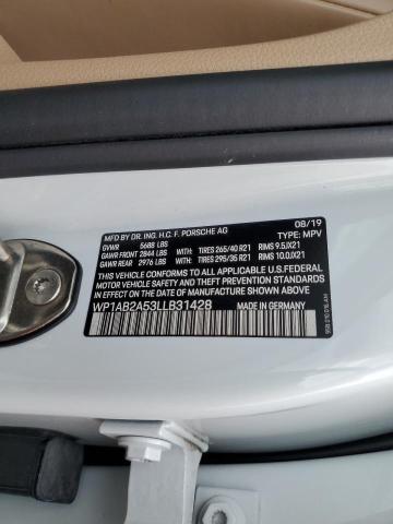 Photo 10 from auction – 2020 PORSCHE MACAN S with VIN WP1AB2A53LLB31428
