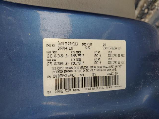 Photo 10 from auction – 2007 DODGE DURANGO with VIN 1D8HB38PX7F570497