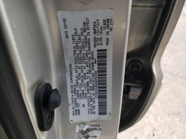 Photo 10 from auction – 2002 TOYOTA HIGHLANDER with VIN JTEGF21A620050545