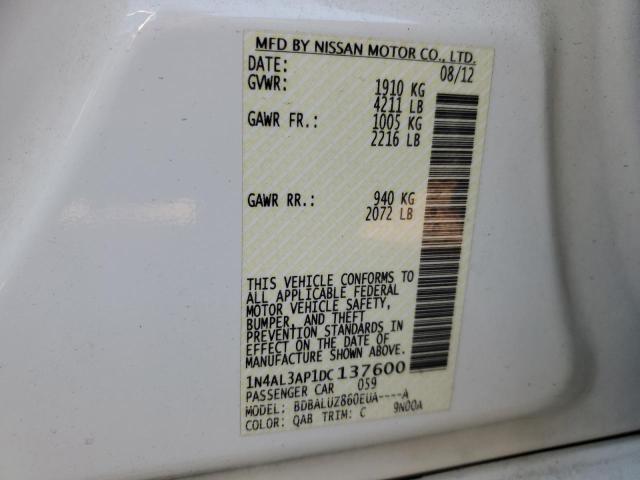 Photo 10 from auction – 2013 NISSAN ALTIMA 2.5 with VIN 1N4AL3AP1DC137600