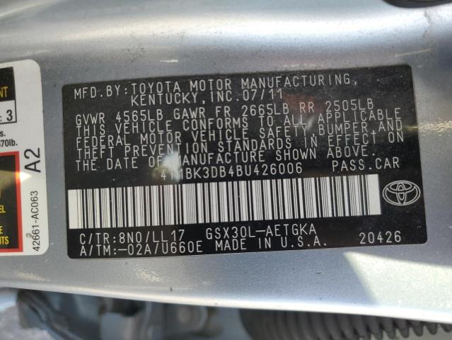 Photo 10 from auction – 2011 TOYOTA AVALON BAS with VIN 4T1BK3DB4BU426006