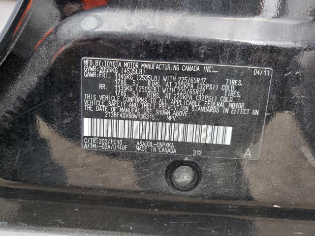 Photo 10 from auction – 2011 TOYOTA RAV4 with VIN 2T3BF4DV8BW136315
