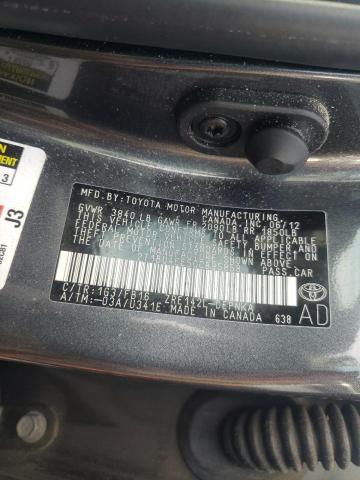Photo 10 from auction – 2012 TOYOTA COROLLA BA with VIN 2T1BU4EE5CC895858