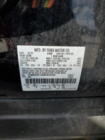 Photo 10 from auction – 2021 FORD EXPLORER L with VIN 1FMSK8FH4MGB45548