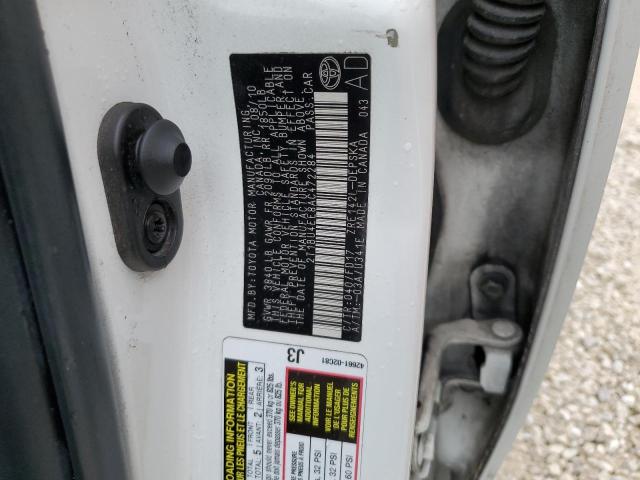 Photo 10 from auction – 2010 TOYOTA COROLLA BA with VIN 2T1BU4EE8AC472284