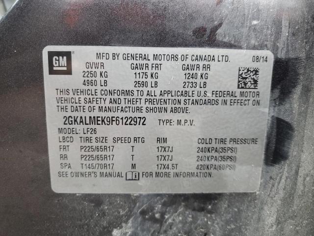 Photo 10 from auction – 2015 GMC TERRAIN SL with VIN 2GKALMEK9F6122972