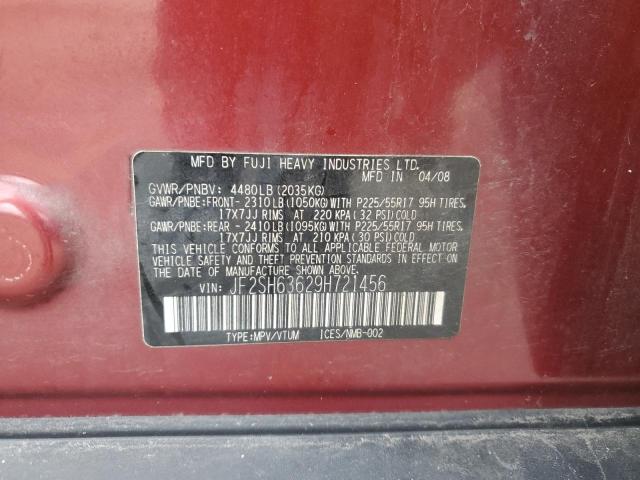 Photo 10 from auction – 2009 SUBARU FORESTER 2 with VIN JF2SH63629H721456