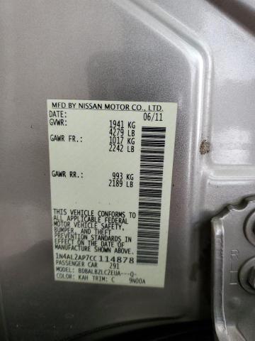 Photo 10 from auction – 2012 NISSAN ALTIMA BAS with VIN 1N4AL2AP7CC114878