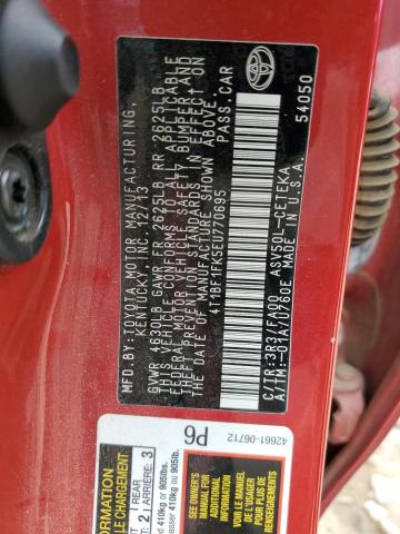 Photo 10 from auction – 2014 TOYOTA CAMRY L with VIN 4T1BF1FK5EU770695
