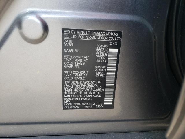 Photo 10 from auction – 2016 NISSAN ROGUE S with VIN KNMAT2MT1GP634947