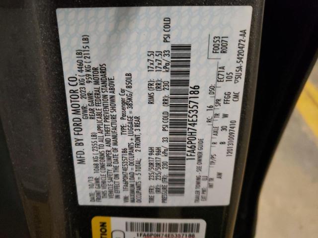 Photo 10 from auction – 2014 FORD FUSION SE with VIN 1FA6P0H74E5357186