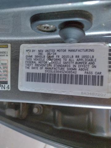 Photo 10 from auction – 2005 PONTIAC VIBE with VIN 5Y2SL63845Z408542
