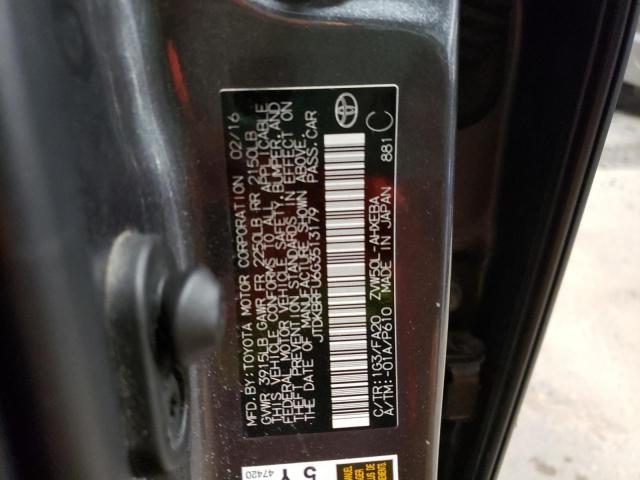Photo 10 from auction – 2016 TOYOTA PRIUS with VIN JTDKBRFU6G3513179