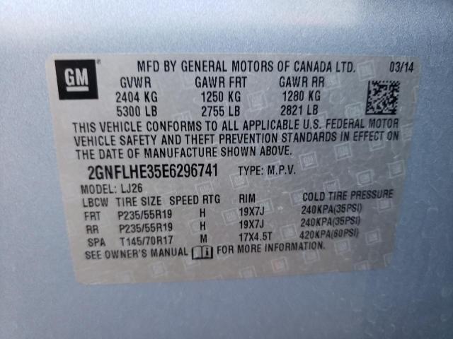 صورة رقم 10 من المزاد - 2014 CHEVROLET EQUINOX LT مع VIN 2GNFLHE35E6296741