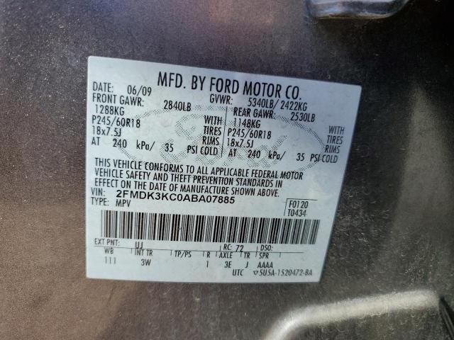 Photo 10 from auction – 2010 FORD EDGE LIMIT with VIN 2FMDK3KC0ABA07885