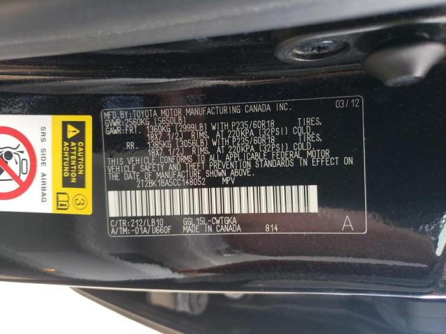 Photo 10 from auction – 2012 LEXUS RX 350 with VIN 2T2BK1BA5CC148052