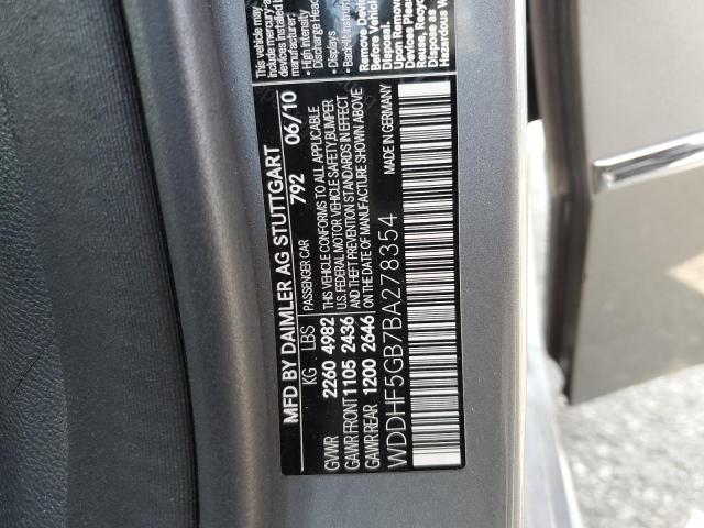 Photo 10 from auction – 2011 MERCEDES-BENZ E 350 with VIN WDDHF5GB7BA278354