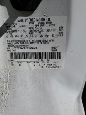 Photo 10 from auction – 2011 FORD F250 SUPER with VIN 1FTBF2A65BEB32568