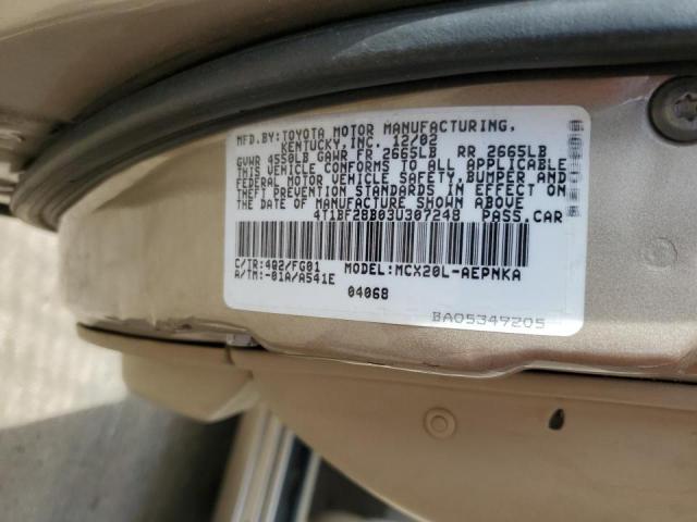 Photo 10 from auction – 2003 TOYOTA AVALON XL with VIN 4T1BF28B03U307248
