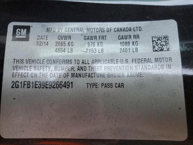 Photo 10 from auction – 2014 CHEVROLET CAMARO LT with VIN 2G1FB1E39E9266491