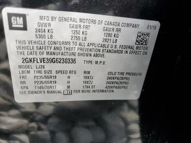 Photo 10 from auction – 2016 GMC TERRAIN DE with VIN 2GKFLVE39G6230336