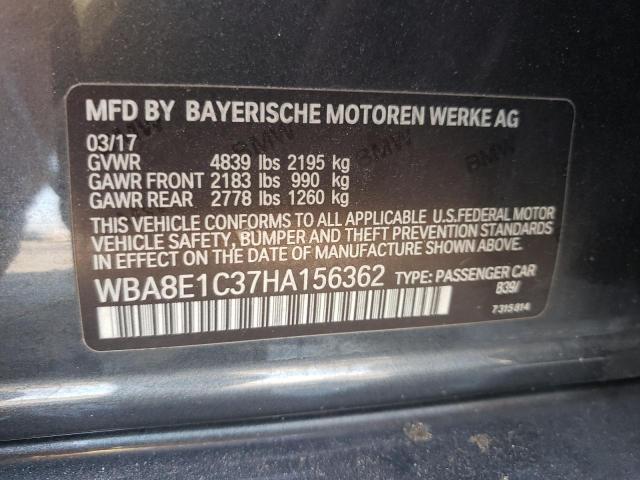 Photo 10 from auction – 2017 BMW 330E with VIN WBA8E1C37HA156362