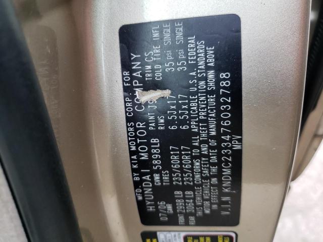 Photo 10 from auction – 2007 HYUNDAI ENTOURAGE with VIN KNDMC233476032788