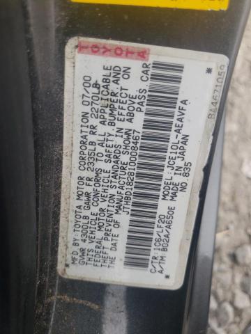 Photo 10 from auction – 2001 LEXUS IS 300 with VIN JTHBD182810008467