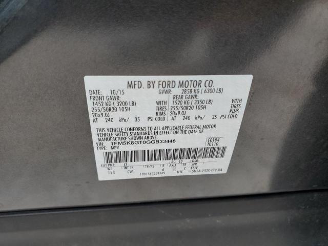 Photo 10 from auction – 2016 FORD EXPLORER S with VIN 1FM5K8GT0GGB33448