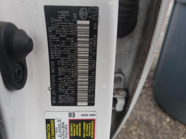 Zdjęcie 10 z aukcji – 2010 TOYOTA COROLLA BA z VIN 2T1BU4EE5AC504186