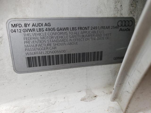 Photo 10 from auction – 2013 AUDI A4 PREMIUM with VIN WAUFFAFL2DN005500