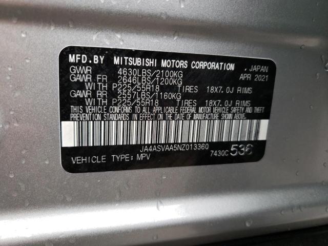 Photo 10 from auction – 2022 MITSUBISHI ECLIPSE CR with VIN JA4ASVAA5NZ013360