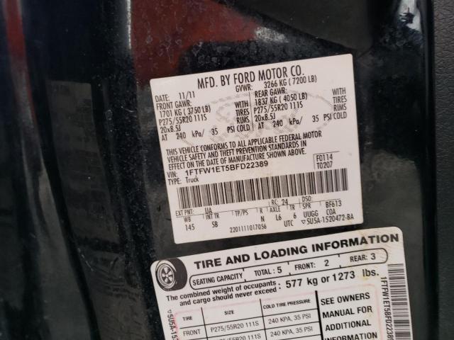 Photo 10 from auction – 2011 FORD F150 SUPER with VIN 1FTFW1ET5BFD22389