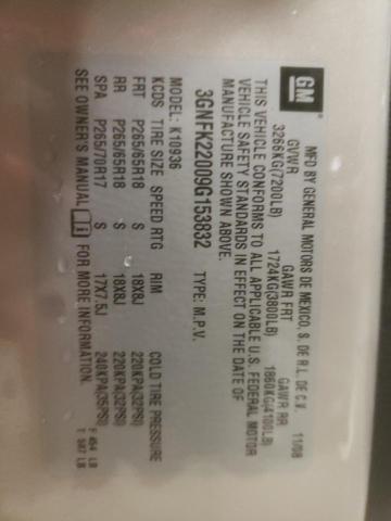 Photo 10 from auction – 2009 CHEVROLET AVALANCHE with VIN 3GNFK22009G153832