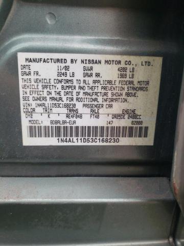 Photo 10 from auction – 2003 NISSAN ALTIMA with VIN 1N4AL11D53C168230