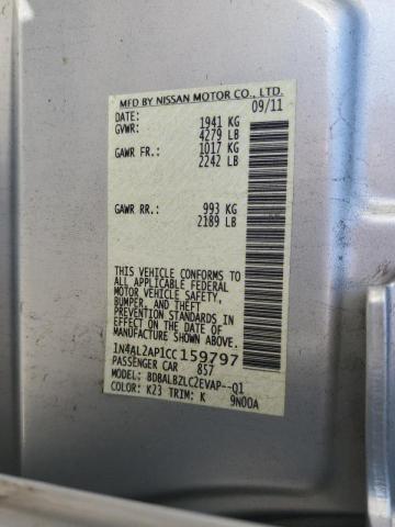 Photo 10 from auction – 2012 NISSAN ALTIMA BAS with VIN 1N4AL2AP1CC159797