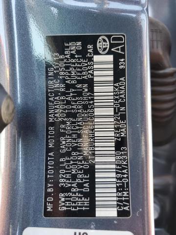 Zdjęcie 10 z aukcji – 2014 TOYOTA COROLLA L z VIN 2T1BURHE6EC065417
