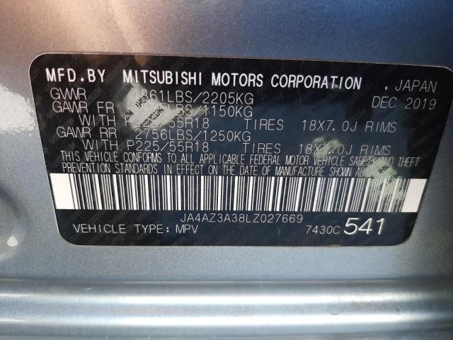 Photo 10 from auction – 2020 MITSUBISHI OUTLANDER with VIN JA4AZ3A38LZ027669