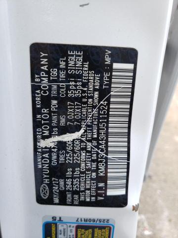 Photo 10 from auction – 2017 HYUNDAI TUCSON LIM with VIN KM8J3CA43HU511524