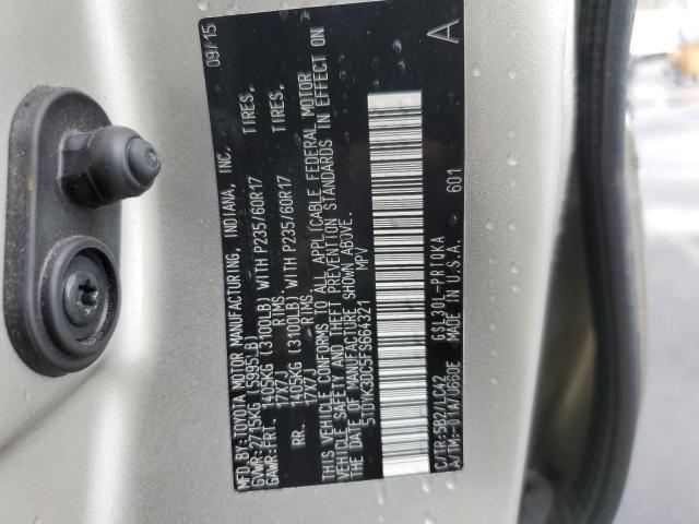 Photo 10 from auction – 2015 TOYOTA SIENNA XLE with VIN 5TDYK3DC5FS664321