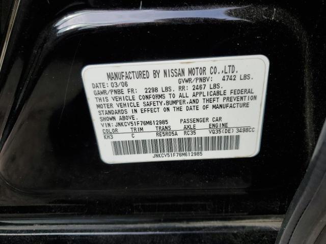 Photo 10 from auction – 2006 INFINITI G35 with VIN JNKCV51F76M612985