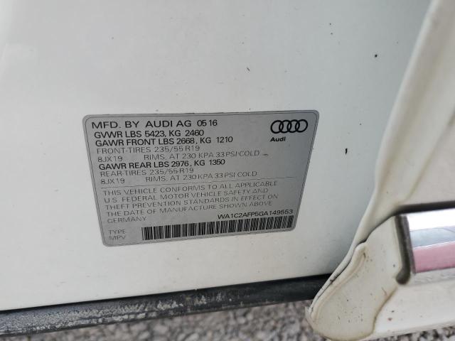 Photo 10 from auction – 2016 AUDI Q5 PREMIUM with VIN WA1C2AFP5GA149553