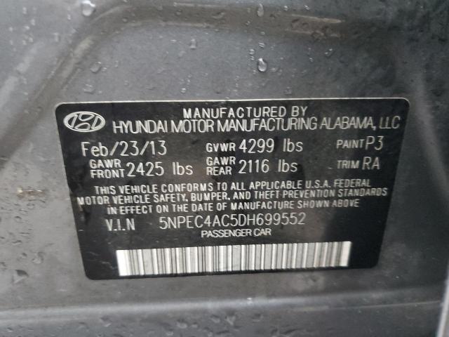 Photo 10 from auction – 2013 HYUNDAI SONATA SE with VIN 5NPEC4AC5DH699552