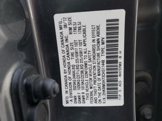 Zdjęcie 10 z aukcji – 2012 HONDA CR-V EXL z VIN 2HKRM3H73CH511448