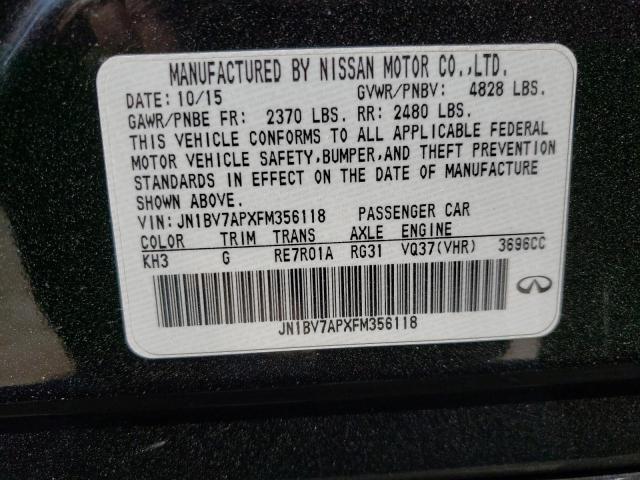Photo 10 from auction – 2015 INFINITI Q50 BASE with VIN JN1BV7APXFM356118