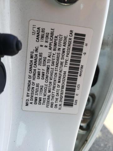 Photo 10 from auction – 2012 HONDA CIVIC EX with VIN 2HGFB2F88CH324344