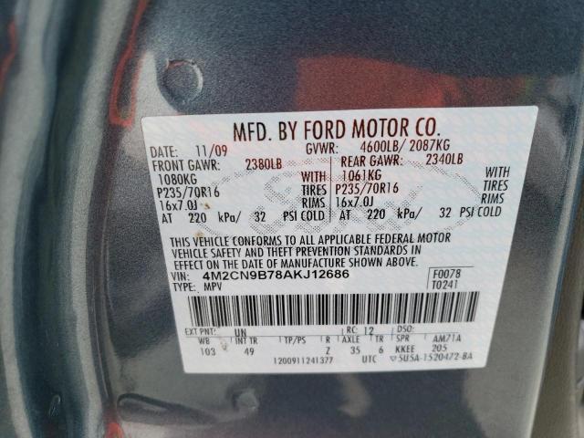 Photo 10 from auction – 2010 MERCURY MARINER with VIN 4M2CN9B78AKJ12686