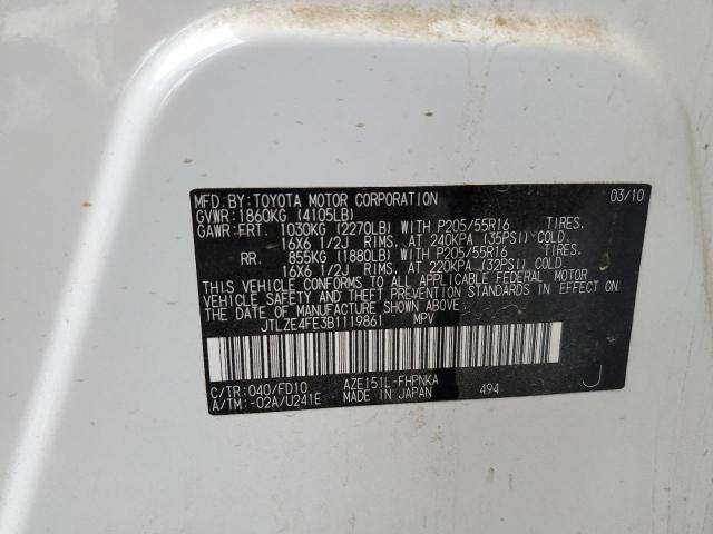 Photo 10 from auction – 2011 TOYOTA SCION XB with VIN JTLZE4FE3B1119861